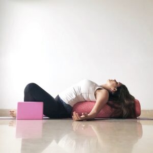 Supta Baddhakonasana, Recliened Bound Angle Pose